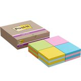 Post-it Super Sticky Notes, 16 pads, 76 mm x 76 mm, blauw, groen, oranje, roze, geel