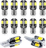 Semsen 10 ampoules LED 501 pour intérieur de voiture - 12V - Jaune