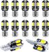 Semsen 10 ampoules LED 501 pour intérieur de voiture - 12V - Jaune