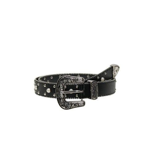 ONLY CARMAKOMA CAREDEN PEARLY PU JEANS BELT ACC - Zwart