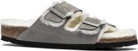 Birkenstock Arizona Lamsvel Suede Stone Coin Smal Voetbed - Maat 44