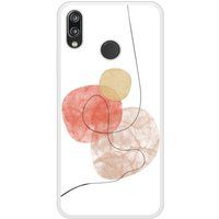 One line Beschermende siliconen case compatibel met P20 Lite rood
