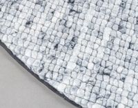 DÉJA Living Vloerkleed Rond Ø160cm - Laagpolig Stone Grijs Wol - Bela