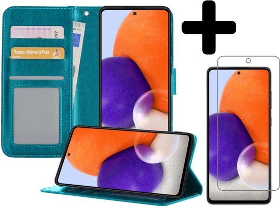 LUQ Book Case Hoesje voor Samsung Galaxy A72 5G - Turquoise