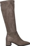 Tamaris - Dames - Laarzen - Overknee laarzen - Imitatiesuède - Grijs - Maat 39