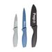 MasterChef Messenset, Messen Keuken Set (3-delige) met Santoku Koksmes, Schilmesjes & Universeelmes, Roestvrĳ Staal, Antiaanbakbladen, Volle Greep, SoftGrip Handgrepen, Scherpe Bladen, Blauw