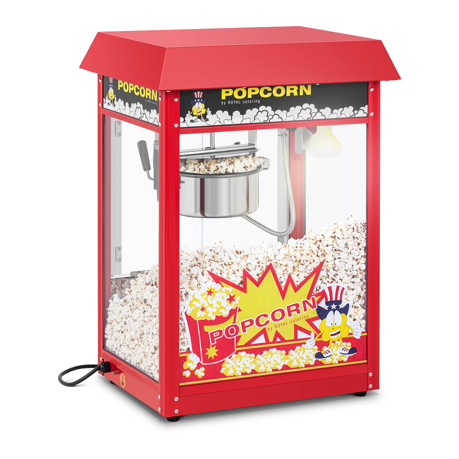 Royal Catering Popcornmachine - Retro design - rood