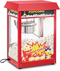 Royal Catering Popcornmachine - Retro design - 150 / 180 °C - rood -
