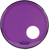 Remo Colortone Powerstroke 3 Clear Purple 18" Drumhead with 5" pre-punched hole