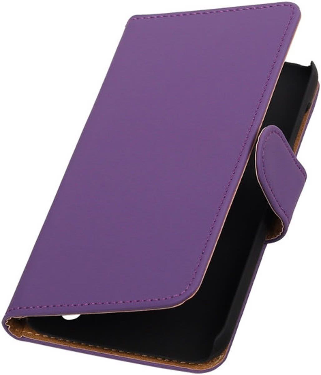 Best Cases Panda Best Cases Huawei Y625 - Effen Paars Booktype Wallet Hoesje