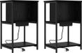 vidaXL Nachtkastje - Set van 2 - Zwart Eiken - 38 x 31 x 61 cm