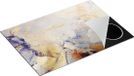 Chefcare Inductie Beschermer Abstracte Kunst - Zwart Grijs Goud - 75x50 cm