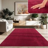 Paco Home Moderne woonkamer tapijt kortpolig wasbaar zacht uni effect bont antislip 140x200 cm