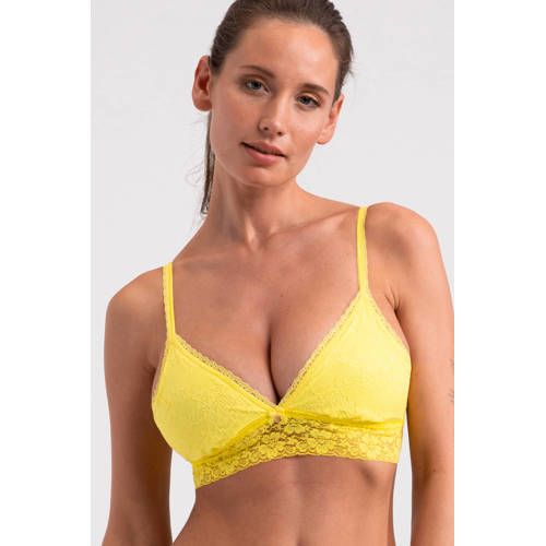 Sam Friday Lacey niet-voorgevormde bralette geel