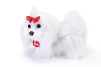 Trudi Malteser Lulù Model 22345 Pluche hond, cadeau voor verjaardag of Kerstmis, 23 x 22 x 9 cm, maat S