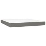 vidaXL Pocketveringmatras, medium, donkergrijs, 160x200x20 cm, stof