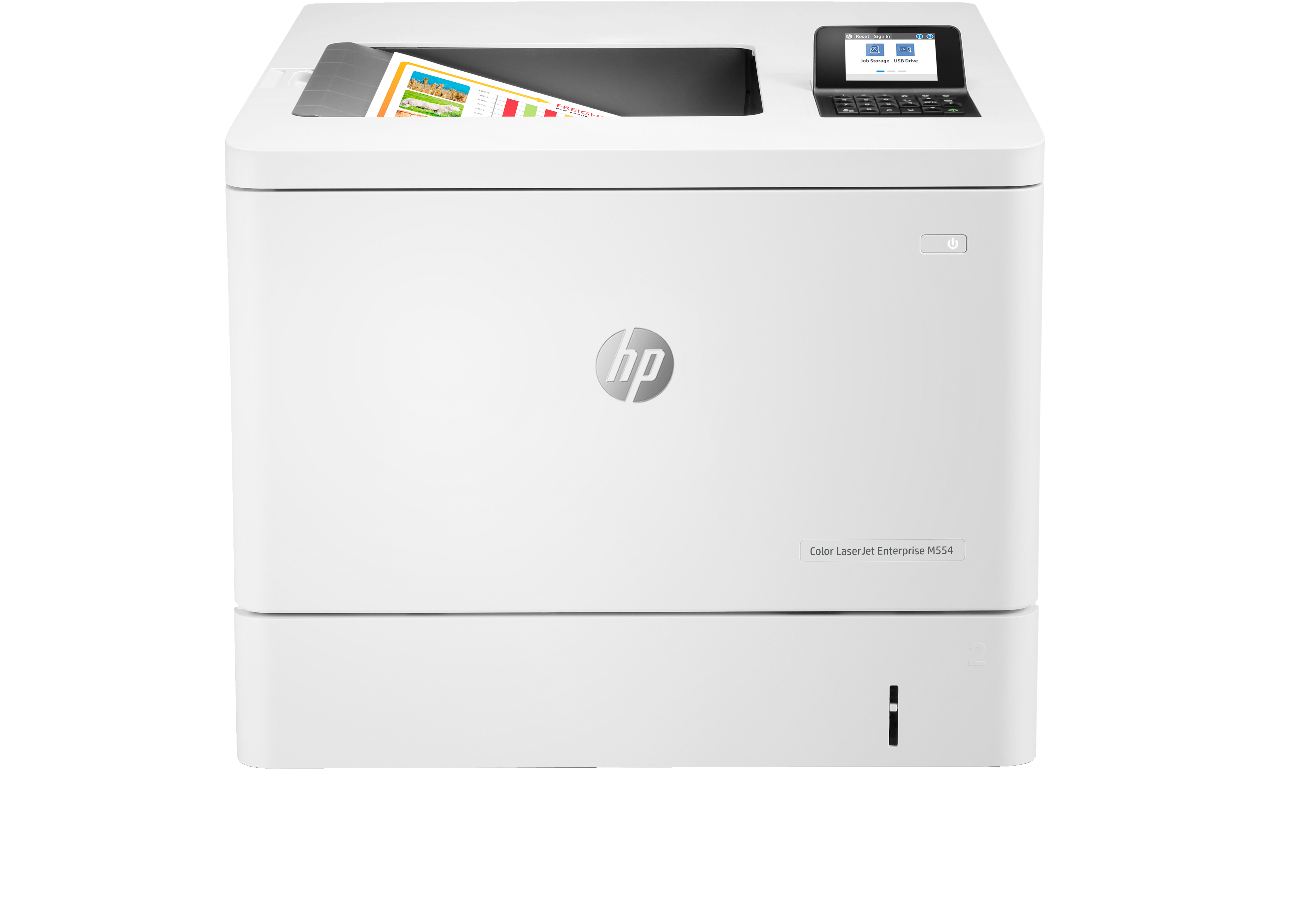 HP HP Color LaserJet Enterprise M554dn printer, Color, Printer voor Print, Printen via de USB-poort aan voorzijde; Dubbelzijdig printen