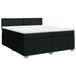vidaXL Boxspringbed met matras, stof, zwart, 200x200 cm