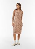 Comma - Femme - Robe midi en mesh à imprimé floral - Rose - Taille 40