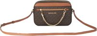 Michael Kors Jet Set Item Large East West Signature Cuir Zip Chain Crossbody Sac à main (Brun PVC/Brown)