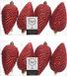 Decoris Kaemingk B.V. 8x Rode Dennenappels Kerstballen 12 cm Glitter Kunststof