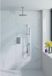Fortifura Calvi Inbouw Regendoucheset - thermostatisch - plafondarm - glijstang - 25cm - hoofddouche - staaf handdouche - gladde doucheslang - PVD - geborsteld RVS