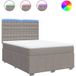 Maison Exclusive - Lit boxspring avec matelas, couleur taupe, 160x200 cm, rembourré