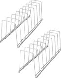 Famanu - Dekselhouder en snijplankhouder set van 2 roestvrij staal multifunctionele keukenorganizer