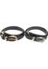 Urban Classics Chunky Buckle Loop Damesriem, synthetisch, leren riem, 2 stuks, dubbele riem met gesp, maten S/M - XL, zwart/goud+zwart/zilver, L/XL