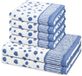 Ross Serviette 'Punkte allover' blau