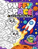 Puffy Space: Bold and Easy Coloring Book