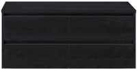 BES LED Dante Badmeubelset 120 cm - 4 Laden Black Oak - Wastafelbovenblad