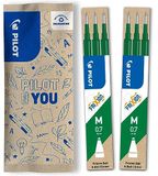 Pilot Uitwisbare Inkt voor FriXion Rollerbalpen - 0,7mm - 2 Sets van 3 Navullingen - Groen