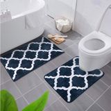 Homaxy Antislip Badmattenset 2 stuks Marineblauw