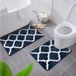 Homaxy Antislip Badmattenset 2 stuks Marineblauw