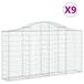 VidaXL Gabions 9 pieces curved 200x30x100/120 cm iron