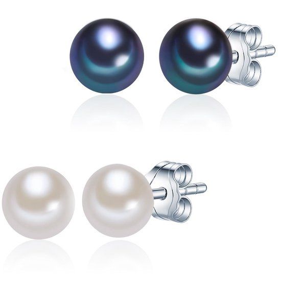 Valero Pearls Parel Oorstekers Sterling Zilver Zoetwaterparels Wit 5mm