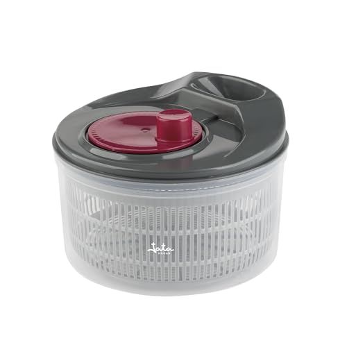JATA Home HACC4554 Saladecentrifuge, 3 l, BPA-vrij, draaibaar in beide richtingen, centrifugeren, wassen en drogen salade, groenten en fruit