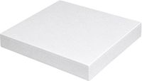 Bellatio Design Piepschuim vormen - vierkant - 1x - 22,5 x 22,5 x 3 cm - styropor hobby / DIY vorm - basis knutselfiguren