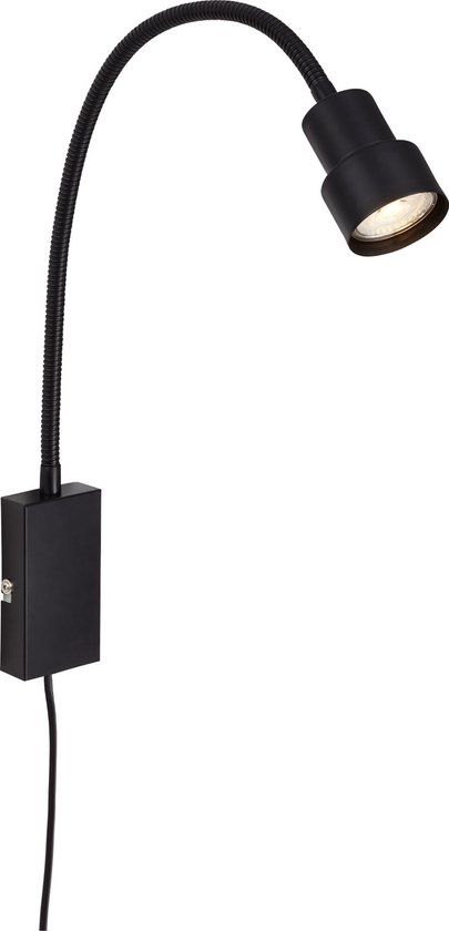 Briloner TUSI Bedlamp - Zwart - LED - Flex Arm - GU10 - 5W - 3000K