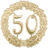 Weddix Rayher Cijferkrans, 18cm, goud "50", 8211106