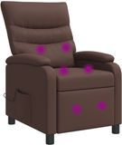 vidaXL Massage Relaxstoel Bruin Kunstleer