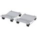 Lot de 2 chariots de déplacement de voiture en métal