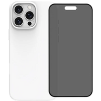 BlueBuilt Back Cover iPhone 16 Pro Max Wit + Privacy Filter Screenprotector Glas