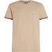 Tommy Hilfiger Regular Fit T-Shirt ronde hals bruin, Gestreept