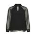 VERO MODA CURVE Plus Size semi-transparante top met cut-out - zwart