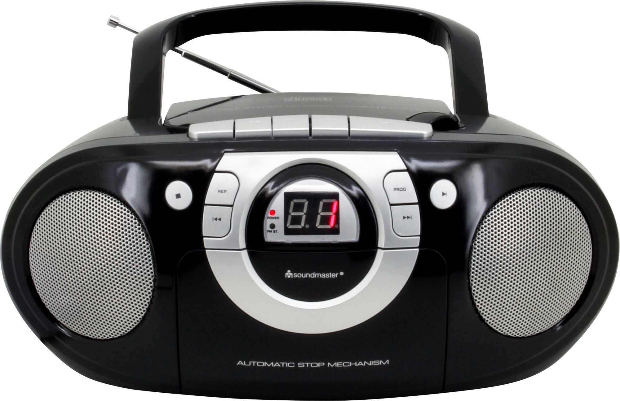 Soundmaster SCD5100SW Boombox met CD, FM radio en cassettespeler - Zwart
