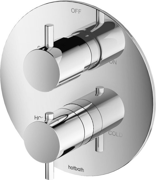 hotbath Laddy inbouw thermostaat inbouw therm met omstel rond chroom L009RCR