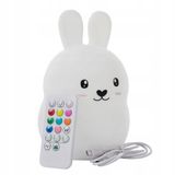 SEVERNO Kids Lampe Lapin LED Silicium Télécommande Blanc/Vert/Jaune/Orange/Rouge/Rose/Violet/Bleu Clair/Bleu