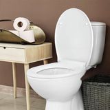 Merkloos / Sans marque Wan GmbH WC-bril, klassiek wit, thermoplast, Quick up & Clean, softclose